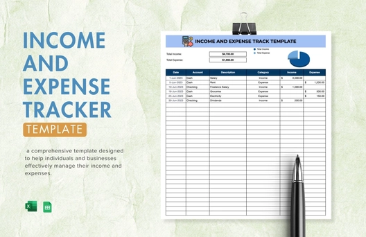 Income and Expense Tracker Template
