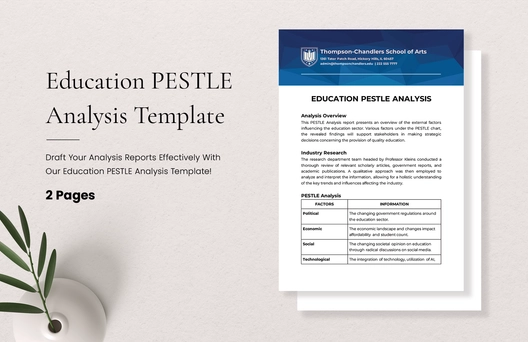 Education Pestle Analysis Template