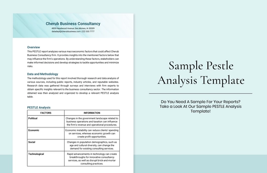 Sample Pestle Analysis Template