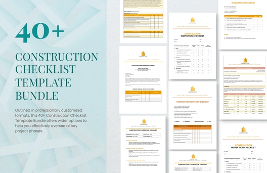 40+ Construction Checklist Template Bundle