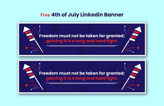 4th of July Linkedin Banner