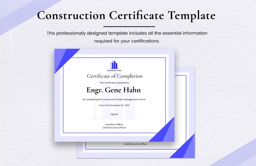 Construction Certificate