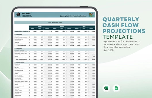Quarterly Cash Flow Projections Template