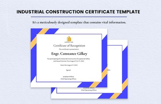 Industrial Construction Certificate