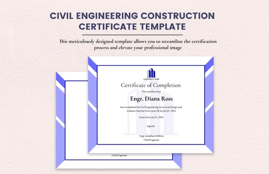 Civil Engineering Construction Certificate