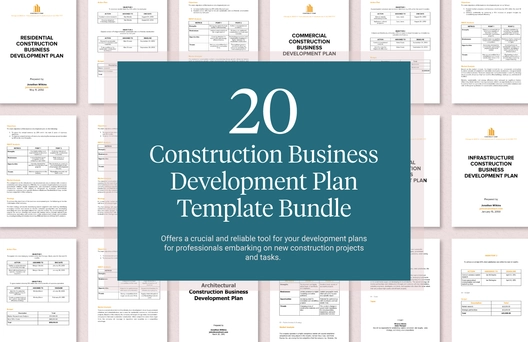 20 Construction Business Development Plan Template Bundle