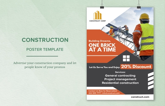 Construction Poster Template