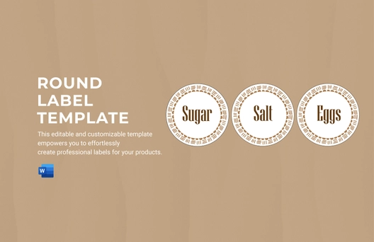 Round Label Template
