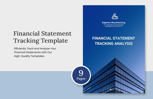 Financial Statement Tracking Template Financial Statement Tracking Template