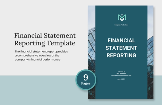 Financial Statement Reporting Template Financial Statement Reporting Template