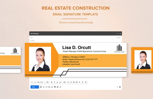 Real Estate Construction Email Signature Template