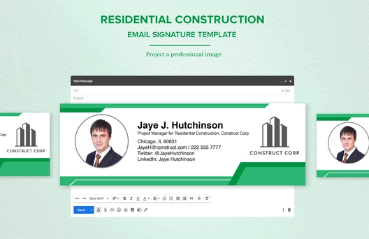 Residential Construction Email Signature Template