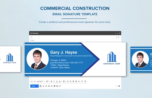 Commercial Construction Email Signature Template