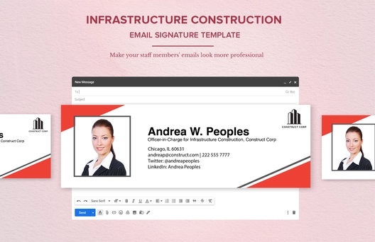 Infrastructure Construction Email Signature Template