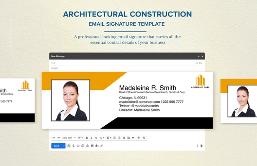 Architectural Construction Email Signature Template