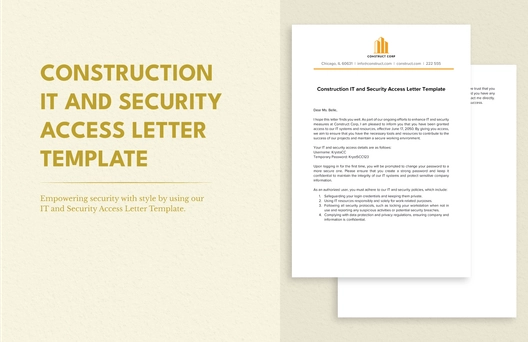 Construction IT and Security Access Letter Template