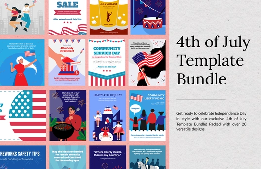 4th of July Template Bundle