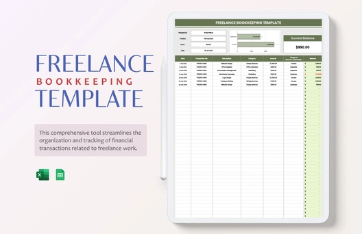 Freelance Bookkeeping Template