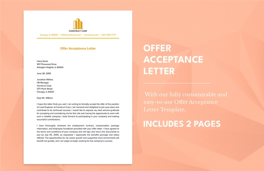 Offer Acceptance Letter