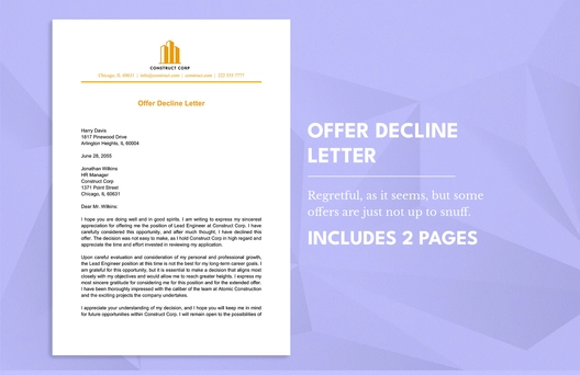Offer Decline Letter