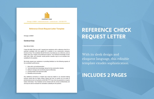 Reference Check Request Letter
