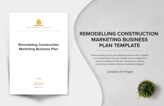 Remodeling Construction Marketing Business Plan Template
