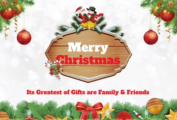 Free Merry Christmas Greeting Card Template to Edit Online