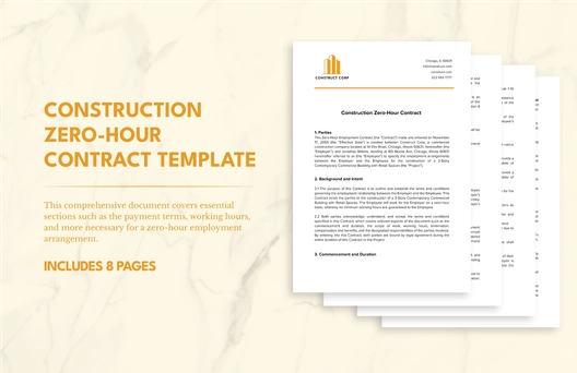 Construction Zero-Hour Employment Contract