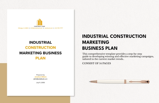 Industrial Construction Marketing Business Plan Template