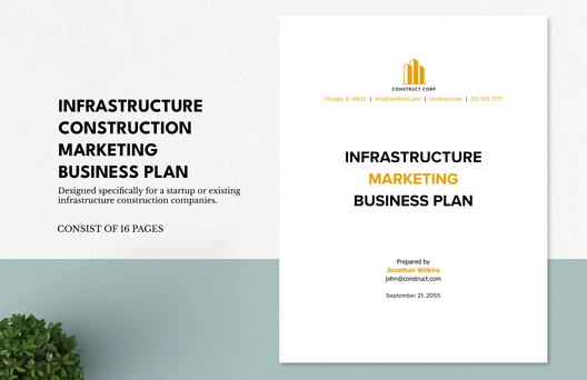 Infrastructure Construction Marketing Business Plan Template