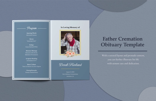 Father Cremation Obituary Template