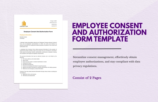 Employee Consent and Authorization Form