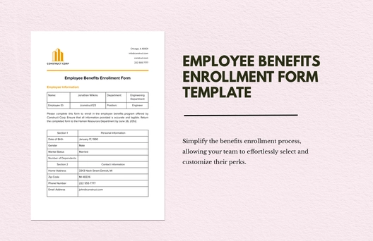 Employee Benefits Enrollment Form