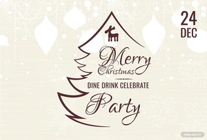 Vintage Christmas Greeting Card Template