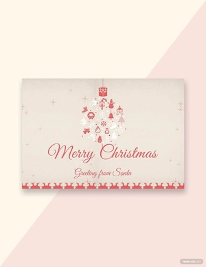 Minimal Christmas Greeting Card Template