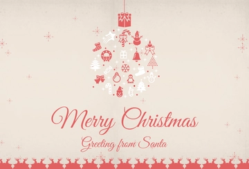 Free Minimal Christmas Greeting Card Template to Edit Online