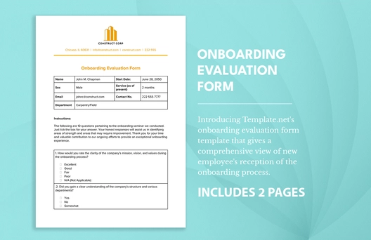 Onboarding Evaluation Form