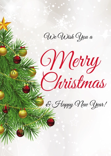 Free Christmas and New Year Greeting Card Template to Edit Online
