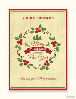 Simple Christmas Greeting Card Template
