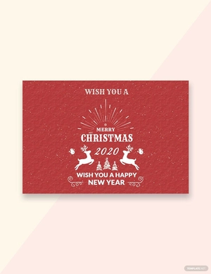 Retro Christmas Greeting Card Template