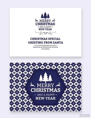 Christmas and New Year Card Template