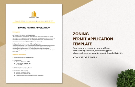 Zoning Permit Application Template