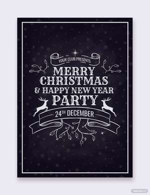 Christmas Party Invitation Card Template