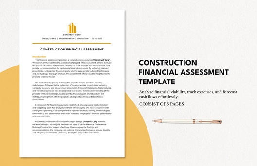 Construction  Financial Assessment Template