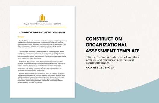 Construction Organizational Assessment Template