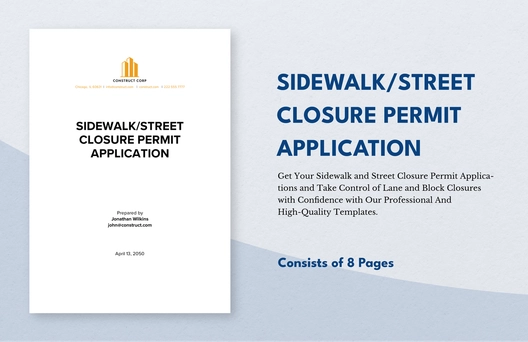 Sidewalk/Street Closure Permit Application