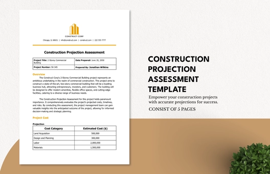 Construction Projection Assessment Template
