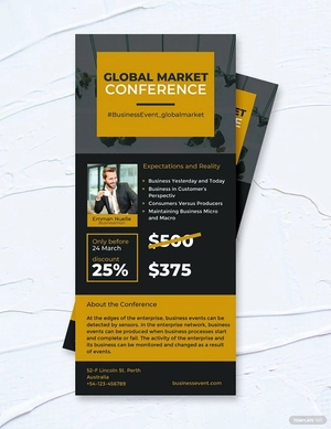 Corporate Event Rack Card Template