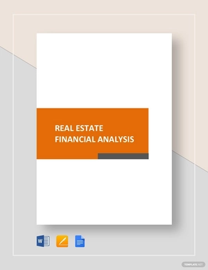 Real Estate Financial Analysis Template