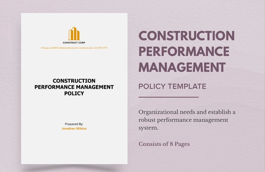 Construction Performance Management Policy Template